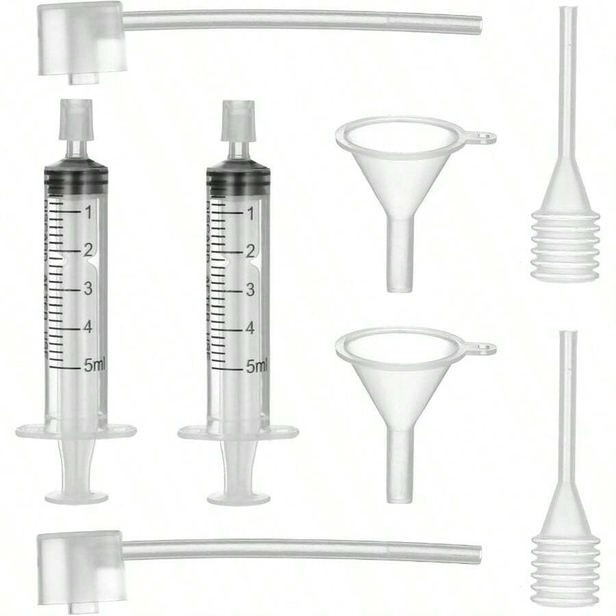 8 piezas Herramientas de recarga de perfume, juegos de transferencia de dispensador de perfume con bomba de recarga de plástico, embudo, cuentagotas suave, pequeños kits de herramientas para botellas de perfume recargables - inicial - Ver 1
