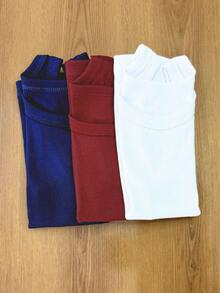 Kit Of 3 Women's Tank Tops, American Style, Stylish Blogger, Premium, International, Winter, World Cup, Brazil, Color, Mother's Day. - màu xanh hải quân và trắng - Xem 5