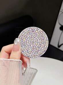 1pc Sparkling Rhinestone Phone Holder, Creative Retractable Foldable Slouchy Phone Stand Suitable For IPhone, Android Phones, Birthday, Family, Friend Gifts, Push-Pull Phone Stand, Phone Accessory - Multicolor - View 4