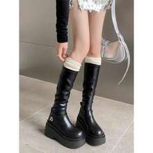 Women Pant Boots - Black Velvet Upgraded Version - View 1