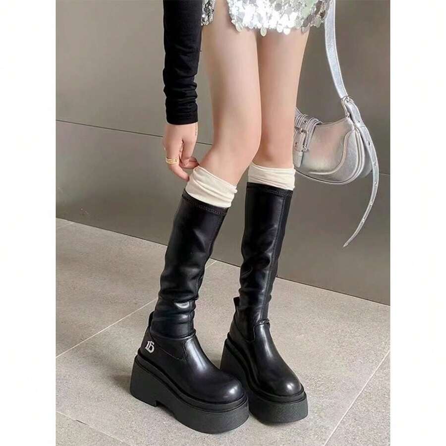 Women Pant Boots - Black Velvet Upgraded Version - View 1