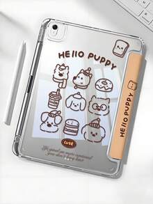 2026 New 10/9/2025 Pro 11 Inch Tablet Case, Double-Sided HD Printed Hello Puppy Pattern, Transparent Acrylic Back Cover, Auto Wake/Sleep, Multi-Angle Stand With Pencil Slot, Ideal For Office & Study, Non-Magnetic Protective Case - Multicolor - View 4