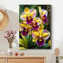 1件 DIY 蝴蝶花卉圖案 5D 鑽石畫套裝，圓鑽全鑽鑲嵌手工藝套件，高清藝術鑽石畫，透過 DIY 專注與放鬆，適用於客廳、臥室、辦公室牆面裝飾，給家人和朋友的驚喜節日家居裝飾禮物，無框 - 無框 - 查看 13