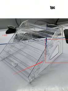 Estante expositor transparente de acrílico para esmaltes de uñas de 3/4/5/6/7 niveles, estantería de exhibición de varios niveles, organizador de cosméticos, estante para gafas, marco, expositor de joyas, caja de almacenamiento, adecuado para decoración del hogar, sala de estar, oficina, escritorio del dormitorio, regalo de cumpleaños - transparente - Ver 16
