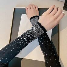 Shiny Summer Cooling Arm Sleeves, Women's Cooling Arm Sleeves, Suitable For Cycling, Driving, Hiking, Fishing, Golf - 粉色 - 查看 1