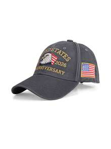 美国棒球250周年纪念款棒球帽，美国刺绣休闲按扣帽，多功能防晒 - A - 查看 9