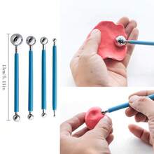 Bộ dụng cụ nghệ thuật gốm sứ 14 món, bút chấm bi, dụng cụ tự làm điêu khắc đất sét mềm. - Bộ dụng cụ làm gốm 14 món - Xem 3
