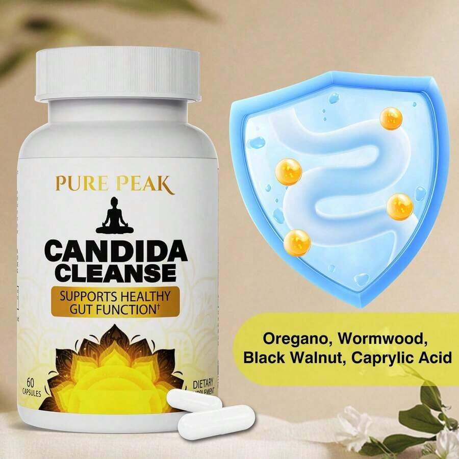 BUPORAI Candida Cleanse - Antioxidant, Intestinal Cleansing And Detoxification, Promote Digestion & Metabolism - 60pcs - 60 Capsules - View 1