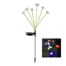 1个6/8/10 LED太阳能水母灯、蘑菇灯、花园小径灯、户外太阳能路径灯，适用于草坪、花园、露台，太阳能供电，暖白光和变色灯 - 彩色 - 查看 16