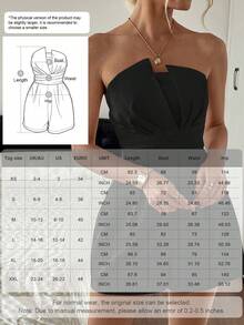 Women's Elegant Solid Color Jumpsuit, Suitable For Daily Shopping, Afternoon Tea, Light Parties And Other Occasions Black Summer - Black - View 3
