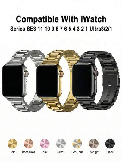 1 dây đeo đồng hồ bằng thép không gỉ cổ điển, phù hợp với các kích thước 38mm, 40mm, 41mm, 42mm, 44mm, 45mm, 46mm, 49mm SE3, 11, 10, 9, 8, 7, 6, 5, 4, 3, 2, 1, Ultra 3/2/1, dây đeo kim loại thời trang, dây đeo đồng hồ thông minh, phụ kiện đồng hồ, dây đeo thay thế, nhiều màu sắc để lựa chọn, dây đeo đồng hồ thông minh thanh lịch, thích hợp làm quà tặng cho bạn bè và gia đình, phù hợp cho sử dụng hàng ngày, ngoài trời, du lịch, tiệc tùng, công sở.