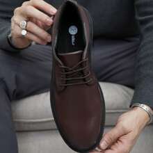 Men's Oxford Dress Shoe Lorenzo Adult Size, Stitched Sole, High-Tread, Elegant Adult Size, Suitable For Business, Parties, Graduations, And Weddings. - 棕色 - 查看 5