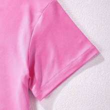 Camiseta Infantil 100% algodão - Estampado de Rã de Olhos Grandes camiseta diverida unissex. entrega rapida - Rosa Bebê - Visão 2