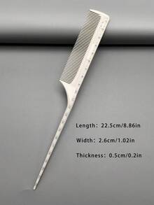 7件套专业美发梳套装，沙龙必备剪发梳，包括平头梳、女士梳、男士梳、发蜡梳、尖尾梳、尺规梳、长发梳、倒梳、解结梳、美发工具、柔顺梳，居家旅行皆宜，双面设计，耐热耐用PC材质 - 彩色 - 查看 8