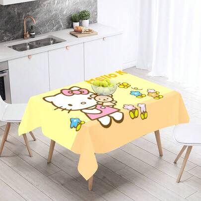 SANRIO 1 Khăn trải bàn họa tiết hoạt hình dễ thương - Với thiết kế chống thấm nước, chiếc khăn trải bàn này rất phù hợp để trang trí sinh nhật, dùng trong đám cưới, làm quà tặng cho tiệc cô dâu, đồ dùng cần thiết cho tiệc sinh nhật, lễ kỷ niệm sinh nhật đầu tiên, tiệc lễ hội, trang trí nhà cửa, điểm nhấn nhà bếp và làm đẹp bàn ăn.