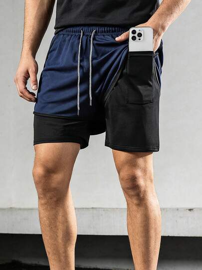 Pantalones cortos deportivos para hombres, anti-rozaduras, aptos para gimnasio, correr y uso diario