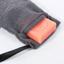 Durable Nylon Material Drawstring Soap Bag Home Shower Bath Shaving Mesh Foaming Pouch Facial Cleanser - Multicolor - View 5