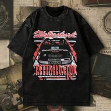 Vintage Wash Dale Earnhardts Intimidator IV #3 Lumina NASCARs T-Shirt, Retro 90s Winston Cup Champion Graphic Oversized Tee, Washed Black Streetwear. - 黑色 - 查看 1