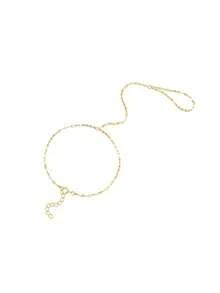 SereneSpark 1 chiếc vòng tay bạc 925 kiểu dáng tối giản và thời trang với hình môi lấp lánh, chất liệu không gây dị ứng, phù hợp cho nữ giới đeo hàng ngày/dự tiệc/hẹn hò. - Vàng - Xem 6