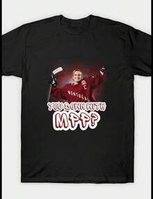 2026 Modern Fit Marie-Philip Poulin Canada Mon Treal V-Ictoire Print T-Shirt Jersey Fabric Crew Neck Short Sleeve Breathable Women'S Hockey Fan Casual Wear Valentine'S Day Gift - màu đen - Xem 1