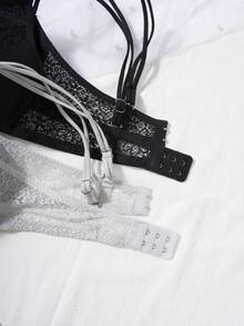 2件套少女蕾丝三角杯无钢圈文胸，舒适透气，适合13-16岁女孩 - 彩色 - 查看 5