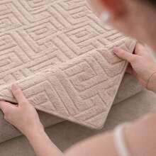 Tokyo Non-Slip Rug With High Relief Geometric Pattern For Living Room/Bedroom, 1.40m X 2.00m Or 2.00m X 2.40m - 米色 - 查看 6