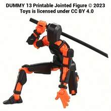 6pcs Movable Action Figure 3D Toy Model, Multi-Joint Posable DIY Assembly Numerical Character Desktop Decor, Comes With Various Weapons, Christmas/Halloween Gift Set - 6pcs - View 5