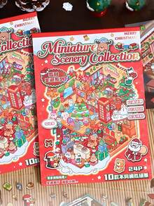 Sách sưu tập hình dán phong cảnh hoạt hình, bộ hình dán trang trí nhà cửa bỏ túi tự làm, sách tĩnh lặng nhỏ xinh, quà tặng. - Nhiều màu - Xem 4