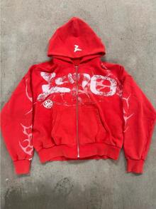 Fashion Street Hip-Hop Goth Harajuku Black Zipper Double-Layer Hooded Coat Sweatshirt For Men And Women - 75422 - 查看 2