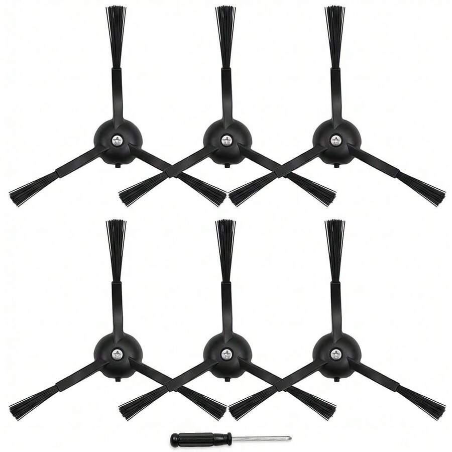 Bộ 6 chổi quét cạnh tương thích với máy hút bụi robot S8 Pro Ultra, S7 Max Ultra, Qrevo, Qrevo Slim, dòng S7 MaxV/S7/Q7Max/Q8 Max/S8/Q7/Q5/S6/S5/S4/E5/E4/E3/E2 - Bộ 6 cái - Xem 1