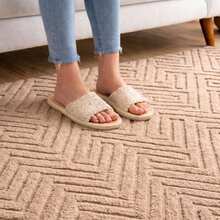 Tokyo Non-Slip Rug With High Relief Geometric Pattern For Living Room/Bedroom, 1.40m X 2.00m Or 2.00m X 2.40m - 米色 - 查看 4
