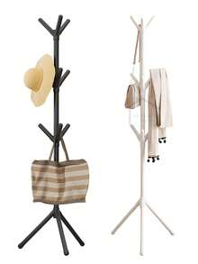 Perchero De Pie Moderno Minimalista 9 Ganchos Organizador Para Ropa Bolsas Sombreros Entrada Recámara Oficina Rack Multiusos Estable Ahorra Espacio - Ver 1