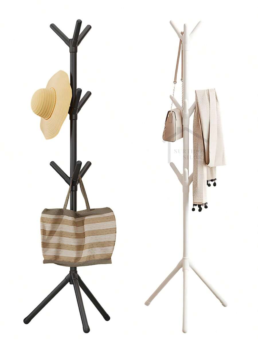 Perchero De Pie Moderno Minimalista 9 Ganchos Organizador Para Ropa Bolsas Sombreros Entrada Recámara Oficina Rack Multiusos Estable Ahorra Espacio - Ver 1