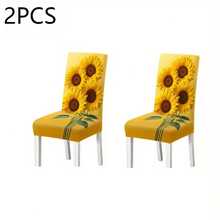 White Background Lemon Pattern Decoration Kit, Set Of 1 Piece/2 Pieces/4 Pieces/6 Pieces/8 Pieces/36 Pieces, High Elasticity All Inclusive Washable Soft Protective Cover, Using 2D Flat Printing Technology, Easy To Install And Clean. Suitable For Indoor Decoration, Outdoor Dining, Gathering Occasions, Restaurants, Parties, And Hotels As Decorative Chair Covers, And Can Also Be Given As Gifts. - Multicolor - View 18