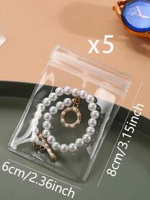 Self Sealing Jewelry Bag Transparent Jewelry Organizer Bracelet Ziplock Bag For Ring Holder Storage Bag Anti-Oxidation Bag - Multicolor - View 19