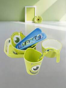 Disney 1 pieza Vajilla de melamina con diseño de Michael Wazowski, vajilla linda a prueba de caídas para cena familiar - Multicolor - Ver 2