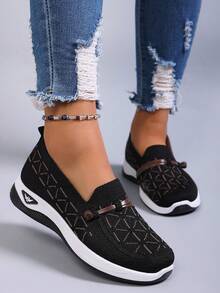 STEPREACH Giày thể thao nữ mới, giày sneaker thêu, giày đế bằng thoải mái, nhẹ, chống trơn trượt, thoáng khí, giày tập luyện nữ. - màu đen - Xem 7