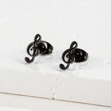 1 Pair Mini Music Earrings Stainless Steel Lovely Small Ear Studs For Women Charm Musical Note Earring Jewelry Gift - GED191 - View 11