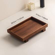 1pc Wooden Foot Organizer Tray, Makeup Skincare Storage Tray, Beauty Display Tray, Jewelry Organizer Tray, Kitchen Spice/Bathroom Caddy, Home Decor Tray, Suitable For Vanity, Kitchen, Bathroom - View 10