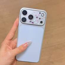 1x Súper lindo protector de lente de cámara de teléfono con diseño de pata de gato rosa y negro - Película protectora de lente de cámara transparente. Compatible con 17 Pro / 17 Pro Max. Un film de protección de cámara resistente a los arañazos, duradero y con estilo. - Multicolor - Ver 3