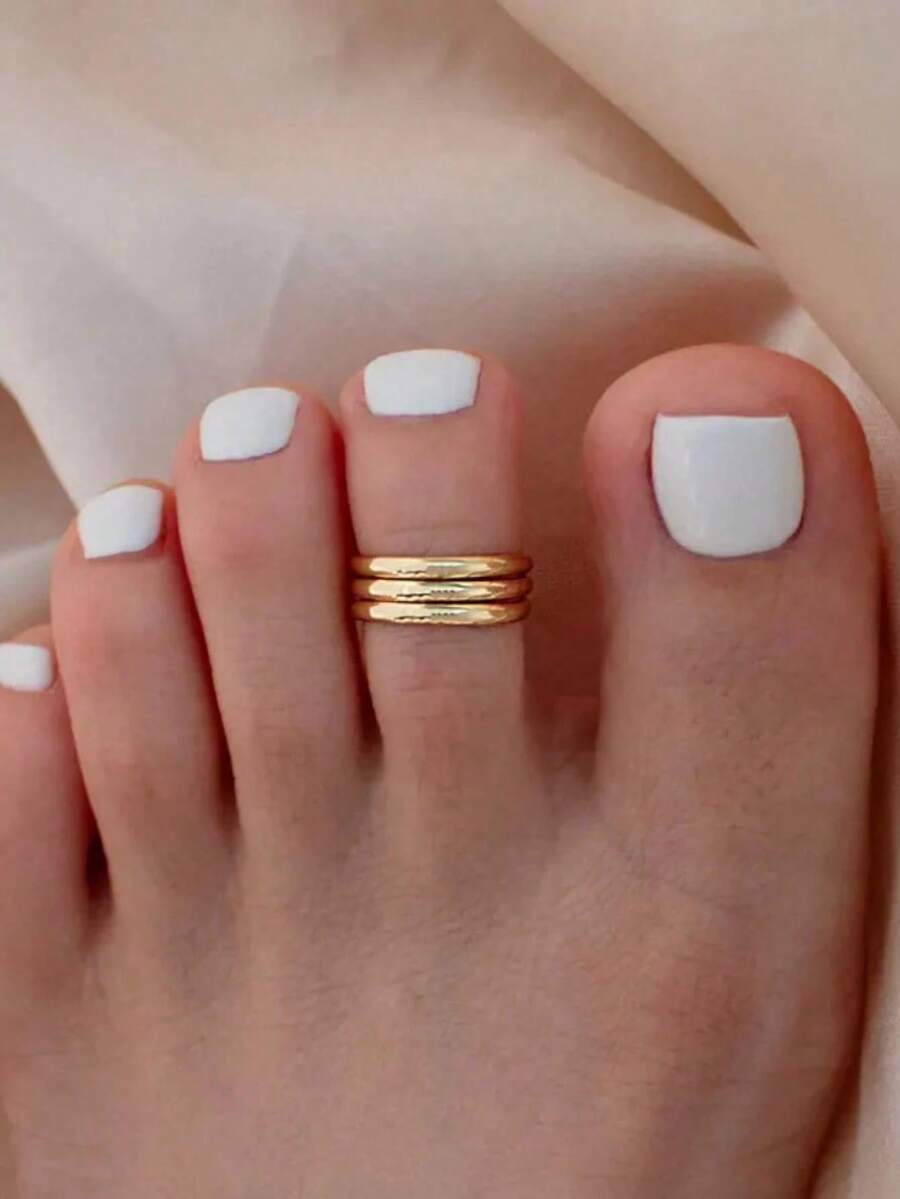 Nhẫn ngón chân, Nhẫn ngón chân điều chỉnh được, Trang sức chân, Trang sức đi biển, Trang sức mùa hè, Trang sức cơ thể, Quà sinh nhật, Quà tặng cho nữ, Nhẫn đeo giữa ngón chân, Trang sức phong cách Bohemian - Hình học - Xem 1