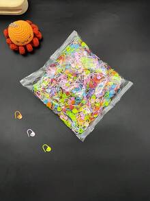 1000 piezas/Paquete Marcadores de coma, paquete a granel de gran capacidad (color aleatorio), satisface el uso artesanal a largo plazo, macarrón de colores mixtos, puede marcar secciones del proceso de tejido, diseño antideslizante y de bloqueo - signo de coma - Ver 2