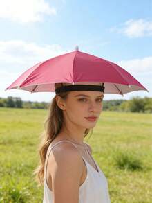 1 pieza Sombrero de sol plegable unisex de una sola capa, plateado, de moda para verano, protección UV, a prueba de viento y lluvia, con diámetro de 77 cm, ajustable, adecuado para golf, pesca, camping, jardinería, playa, kayak, viajes, senderismo, actividades al aire libre, vacaciones, accesorios de vestir y regalos - Multicolor - Ver 2
