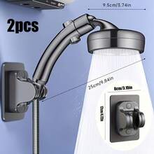 Bộ 2 vòi sen điều chỉnh 26 chế độ, lưu lượng nước rộng - Bao gồm vòi sen cầm tay / Kèm giá đỡ không cần khoan - Phụ kiện phòng tắm chất lượng cao - Bộ vòi hoa sen - Xem 7