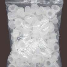 1-200 chiếc cốc đựng mực xăm dùng một lần, hộp đựng mực xăm lông mày bằng silicon cỡ nhỏ và lớn có nắp đậy. - trắng - Xem 8