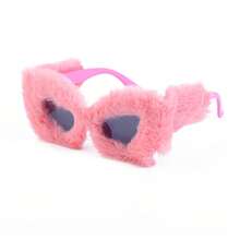 Plush Winter Glasses For Women, Fashionable Cat-Eye - C3粉紅色 - 查看 7