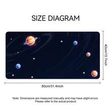 1 件装未来太空星云行星橡胶鼠标垫，可折叠柔性桌面垫，持久耐用边缘，多用途键盘垫，适用于游戏、设计和日常使用 - 查看 8