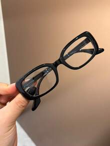 1 paire de lunettes pour enfants avec monture carrée mignonne, sangle en silicone et accessoires en métal. Lunettes anti-lumière bleue avec verres transparents, convenant pour la lecture quotidienne en extérieur, les accessoires de rentrée scolaire, le style décontracté, pour les garçons et les filles. Lunettes de mode à verres transparents, accessoires photo, décoration de tenue quotidienne. - Transparent - Voir 6