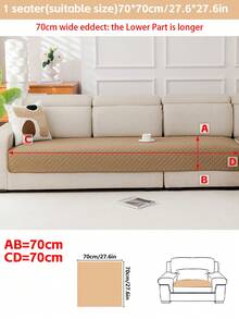 1 tấm bọc ghế sofa chần bông siêu âm, kiểu dáng tối giản hiện đại, họa tiết lưới hình học, bảo vệ ghế sofa khỏi hư hại, sử dụng được quanh năm, đáy chống trượt, có thể giặt máy, phù hợp với ghế sofa 1/2/3/4 chỗ ngồi và ghế sofa hình chữ L. - Màu Khaki - Xem 9