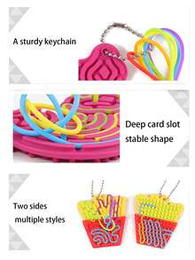 1pc Cute Soft Cloud Shaped Relaxing Interesting Hanging Decor, Car Key Chain, Bag Charm Key Chain Accessory, Finger Pressure Key Ring, Calming Key Chain, Birthday/Holiday Gift For Friends And Family - Multicolor - View 7